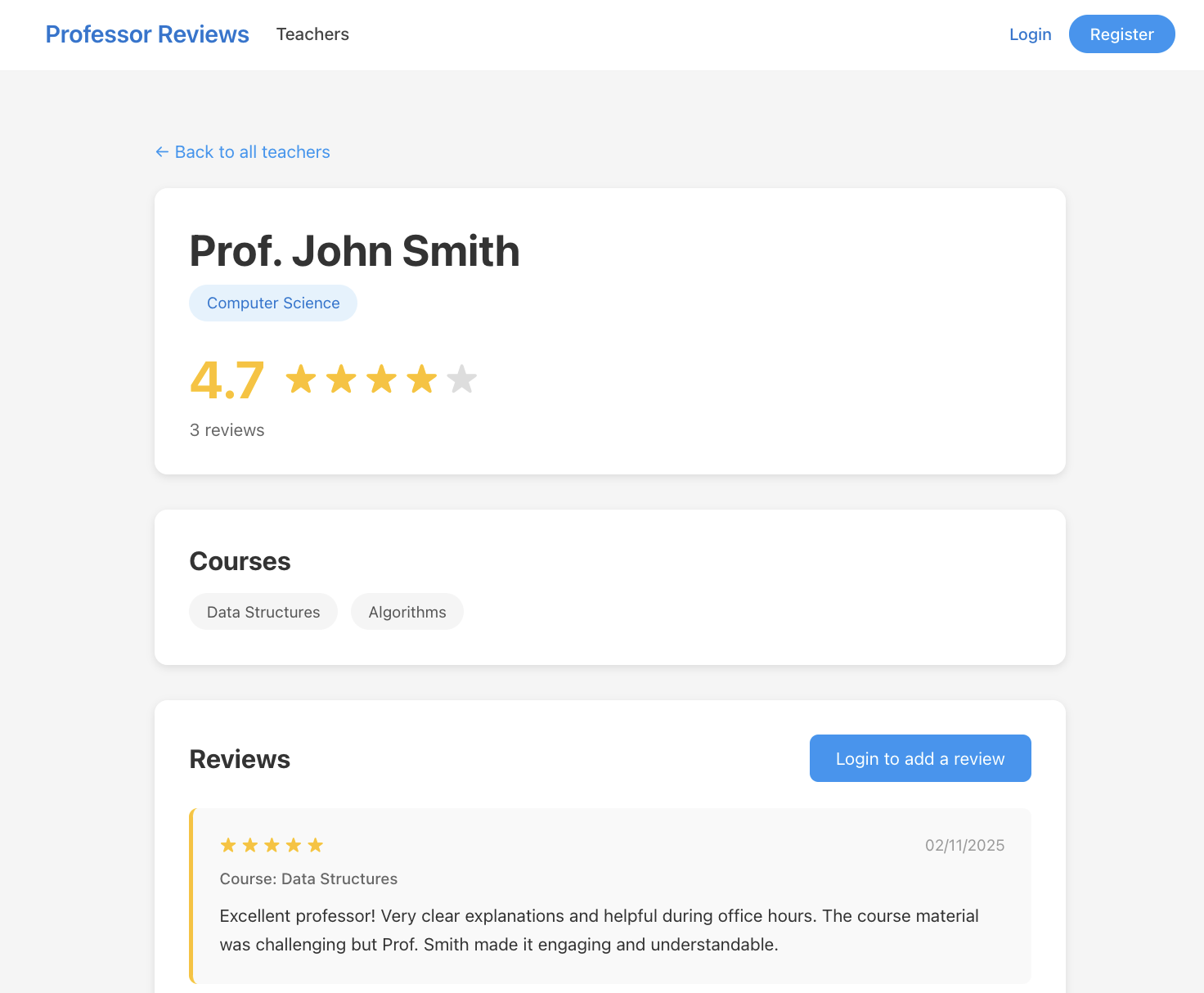 Teacher review dashboard illustration